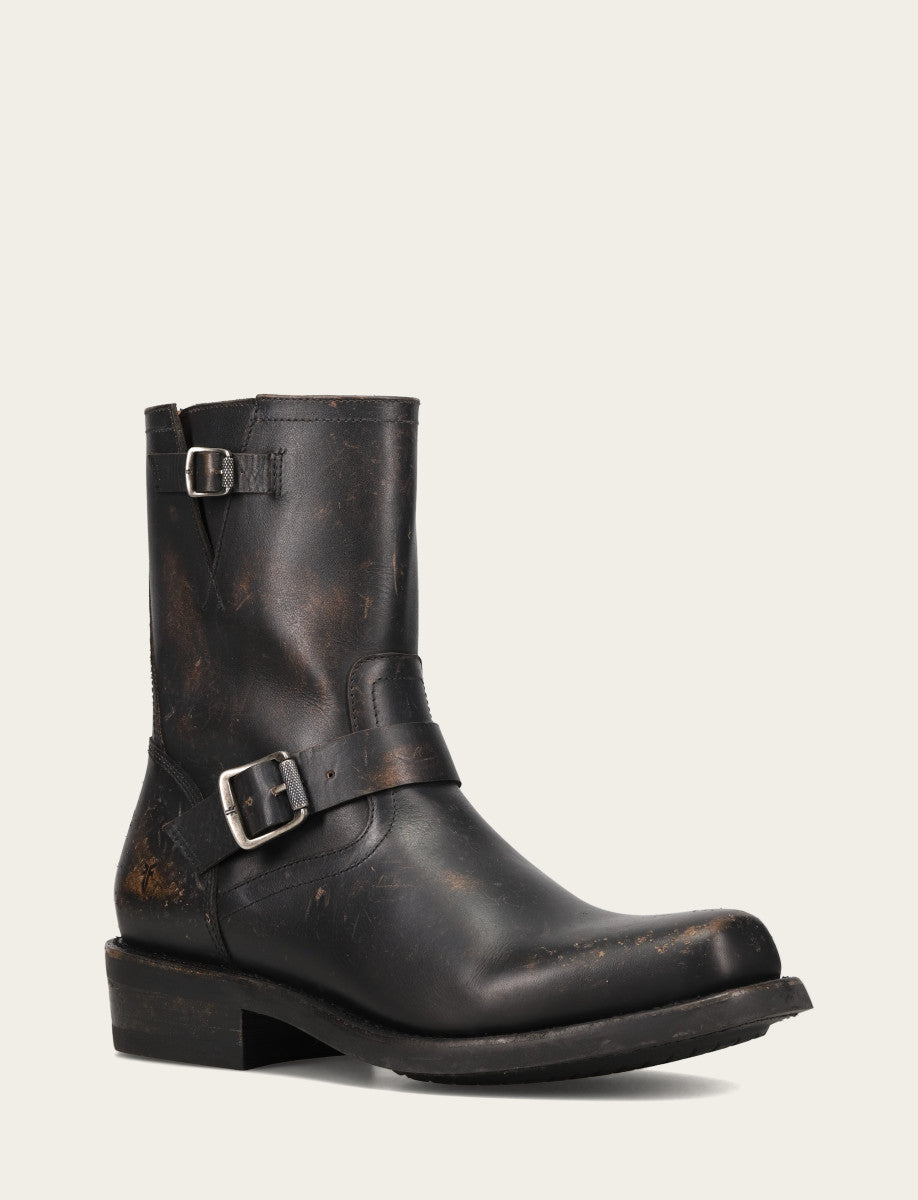 Frye Men's Conway Engineer Smooth Leather Boot Antique Black