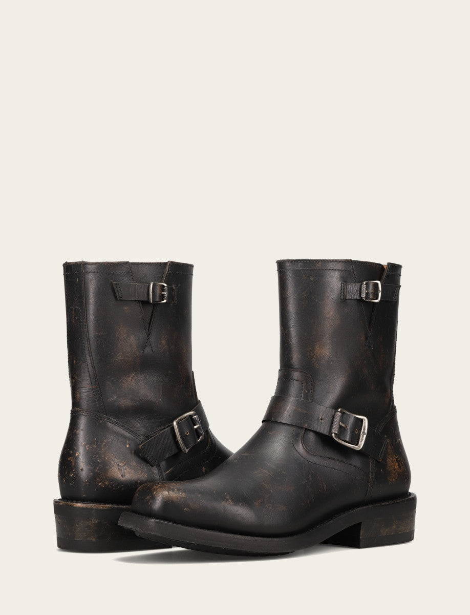 Frye Men's Conway Engineer Smooth Leather Boot Antique Black