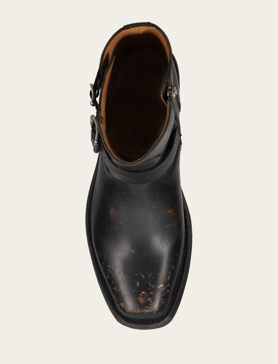 Frye Men's Conway Engineer Smooth Leather Boot Antique Black