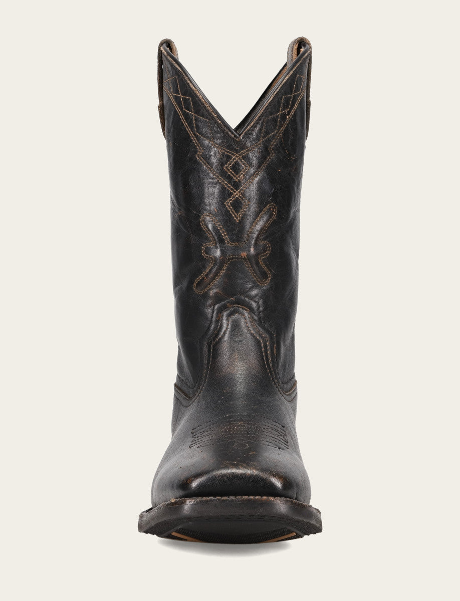 Frye Men's Black Hauser Logo Stitch Boots Black