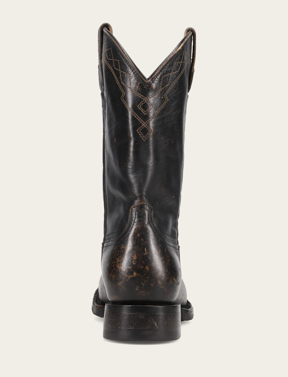Frye Men's Black Hauser Logo Stitch Boots Black