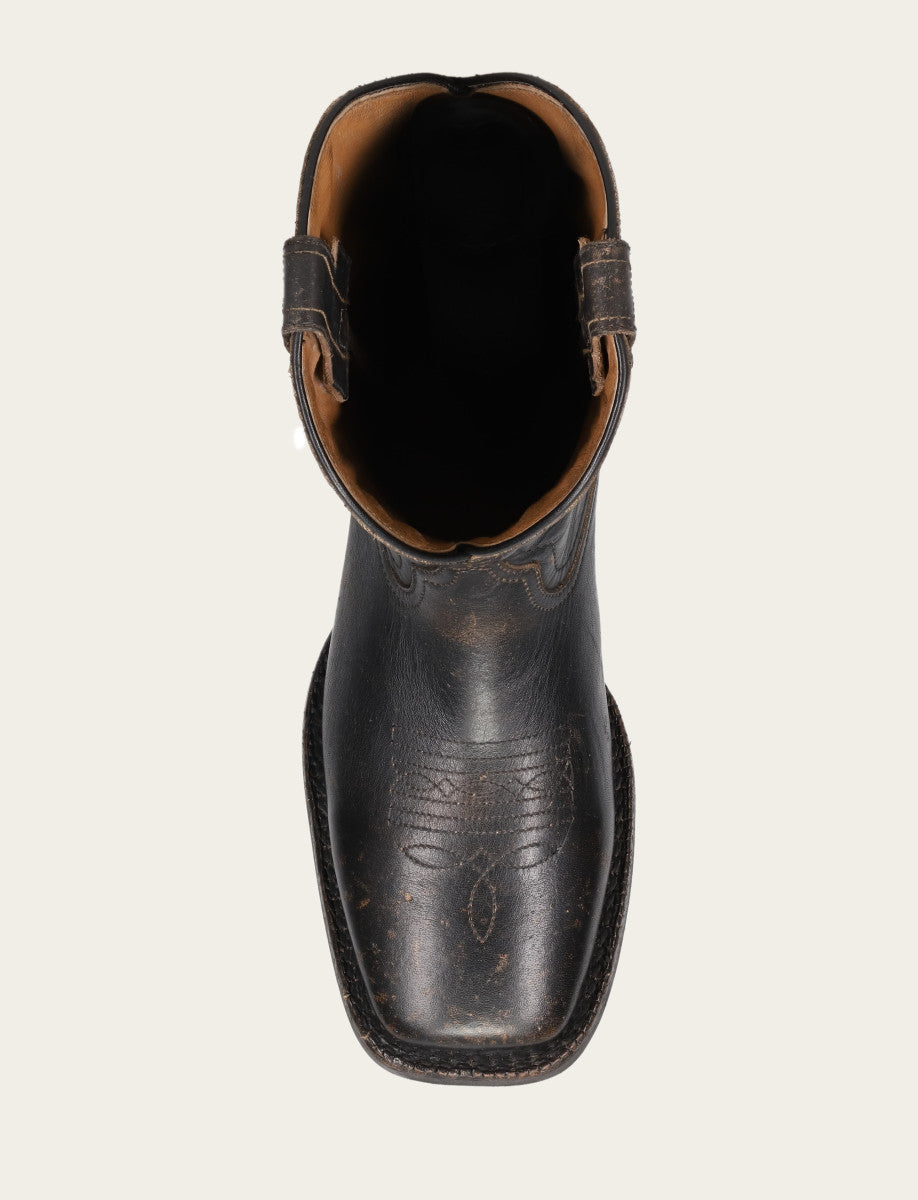 Frye Men's Black Hauser Logo Stitch Boots Black