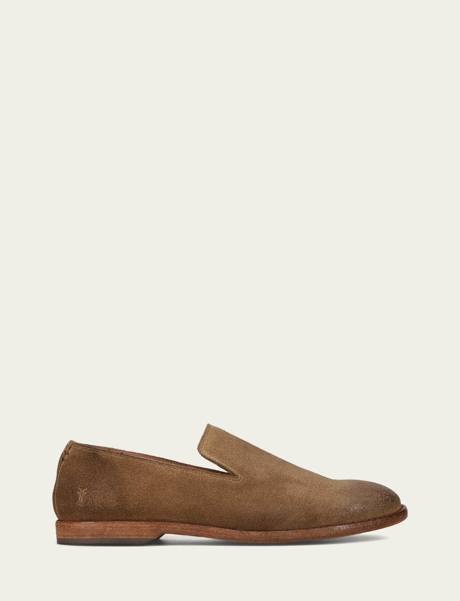 Frye Men's Ash Waxed Suede Chris Venetian Loafers Ash Waxed Suede
