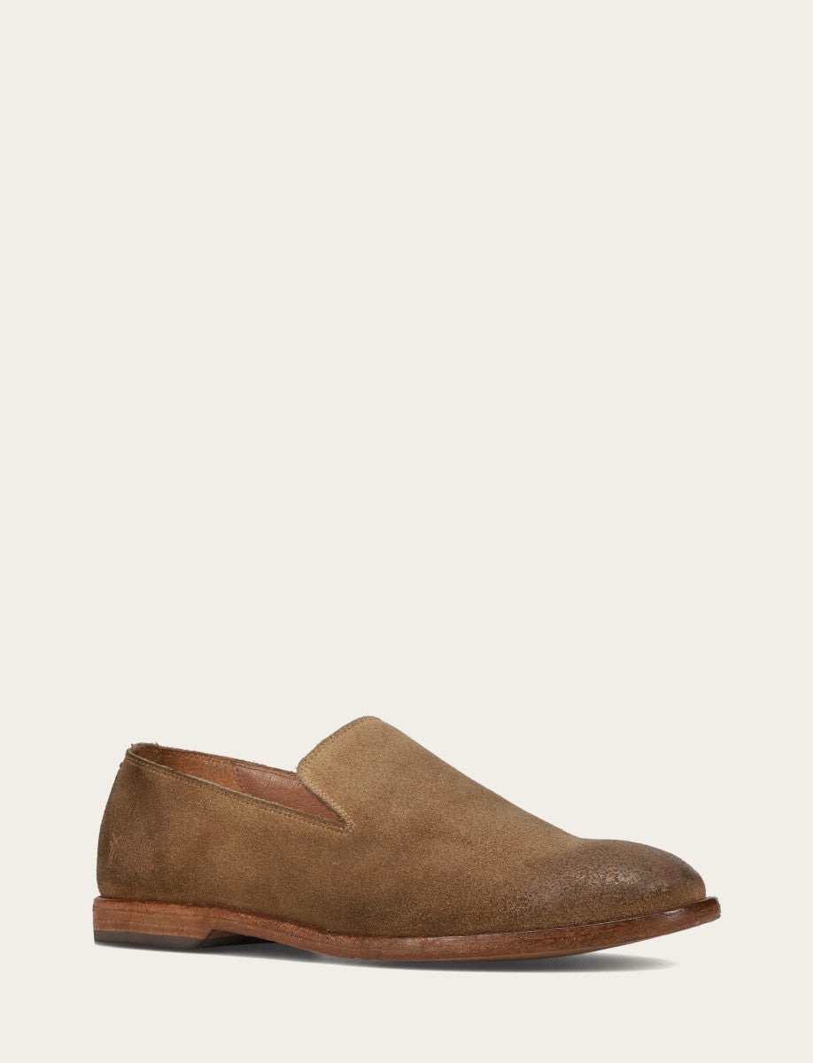 Frye Men's Ash Waxed Suede Chris Venetian Loafers Ash Waxed Suede