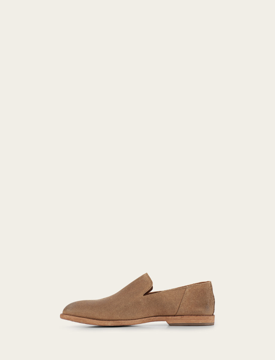 Frye Men's Ash Waxed Suede Chris Venetian Loafers Ash Waxed Suede