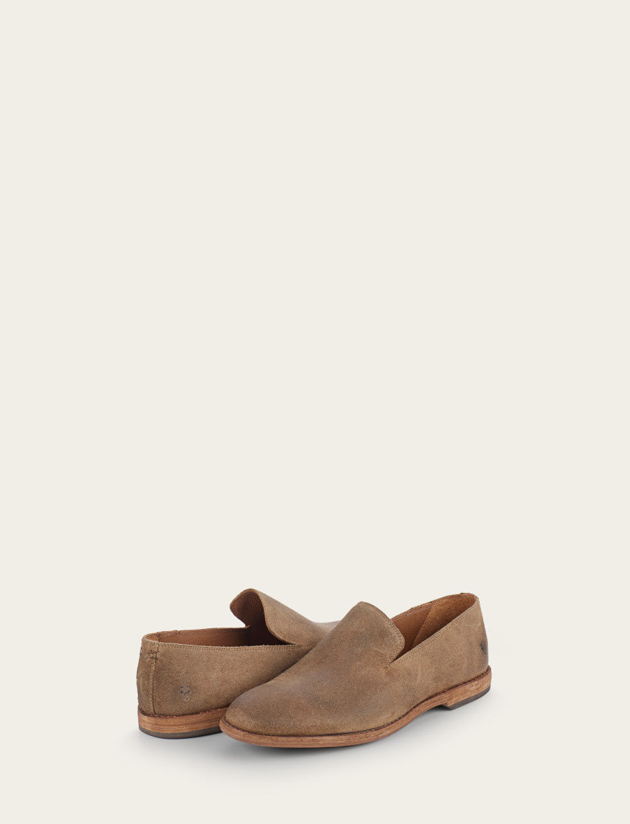 Frye Men's Ash Waxed Suede Chris Venetian Loafers Ash Waxed Suede