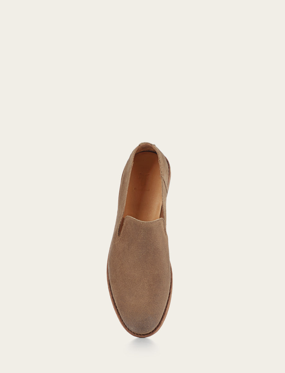 Frye Men's Ash Waxed Suede Chris Venetian Loafers Ash Waxed Suede