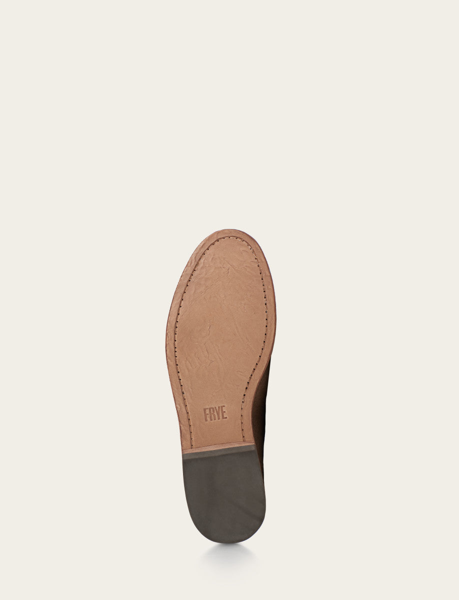 Frye Men's Ash Waxed Suede Chris Venetian Loafers Ash Waxed Suede