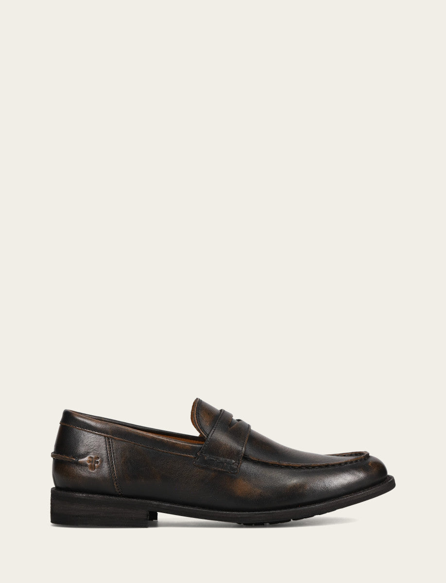 Frye Men's Brown Brush Off Tyler Flex Penny Loafer Brown Brush Off
