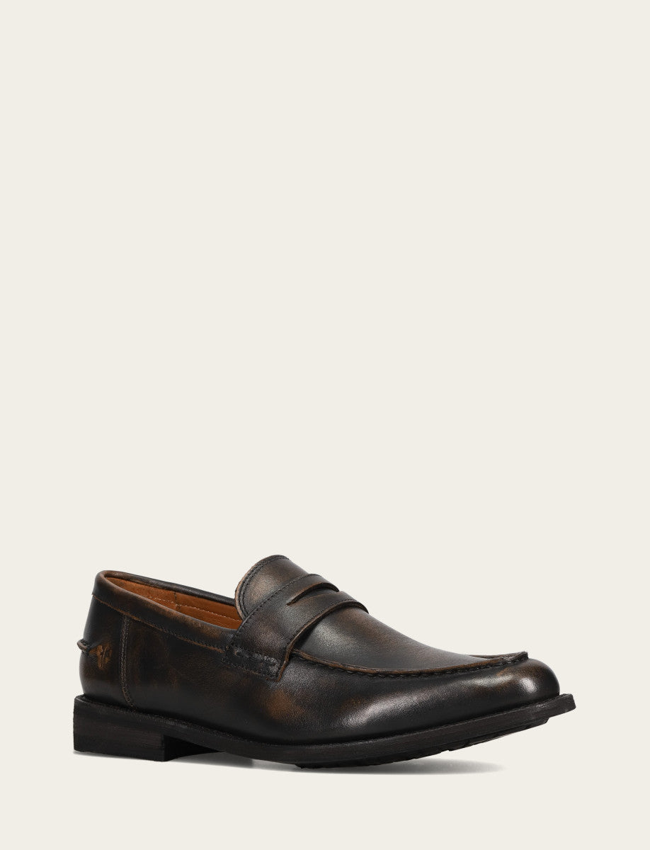 Frye Men's Brown Brush Off Tyler Flex Penny Loafer Brown Brush Off
