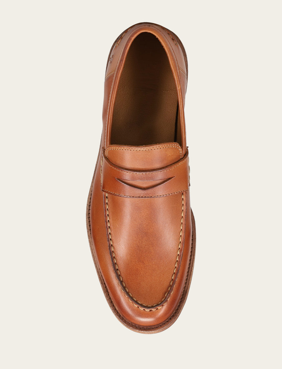 Frye Men's Caramel Tyler Flex Penny Loafers Caramel