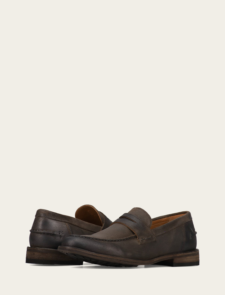 Frye Men's Chocolate Tyler Flex Penny Loafers Chocolate