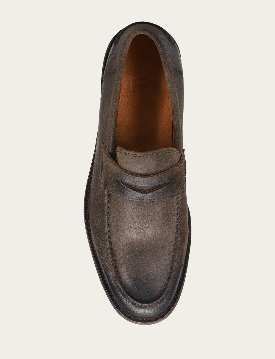 Frye Men's Chocolate Tyler Flex Penny Loafers Chocolate