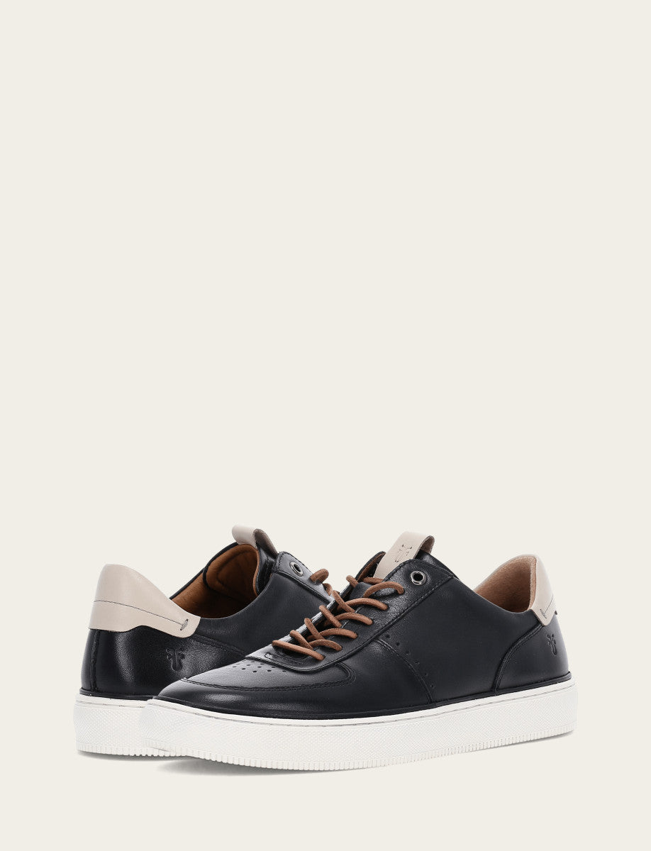 Frye Men's Black Astor Low Lace Court Sneakers Black