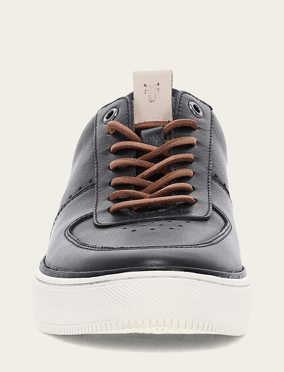 Frye Men's Black Astor Low Lace Court Sneakers Black