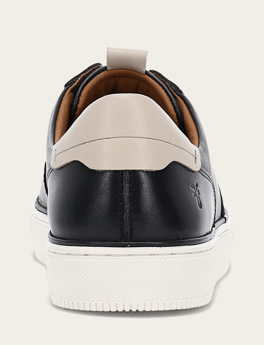 Frye Men's Black Astor Low Lace Court Sneakers Black