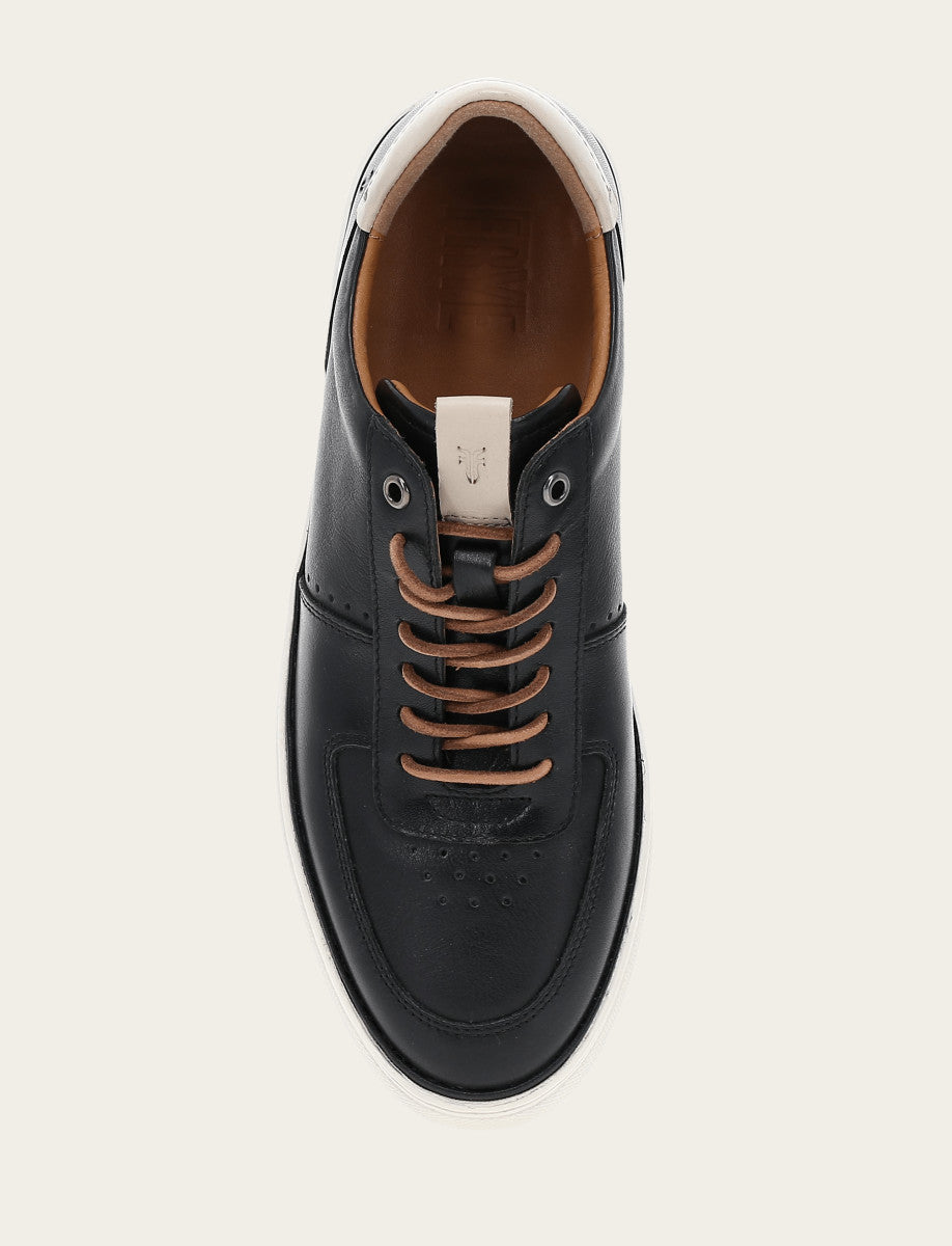 Frye Men's Black Astor Low Lace Court Sneakers Black