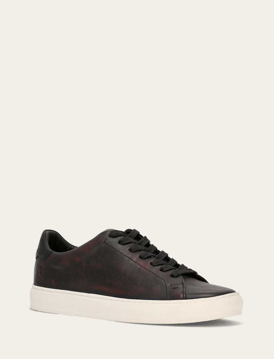Frye Men's Antiqued Black Astor Low Lace Slip On Sneakers Antiqued Black
