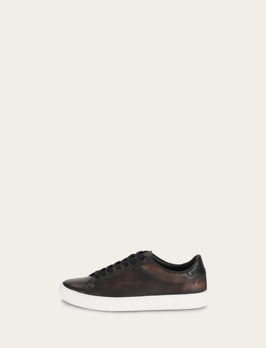 Frye Men's Antiqued Black Astor Low Lace Slip On Sneakers Antiqued Black