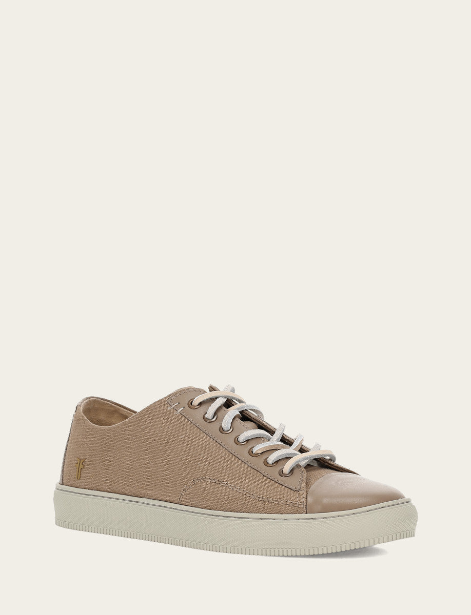 Frye Men's Khaki Astor Cap Toe Low Lace Sneakers Khaki