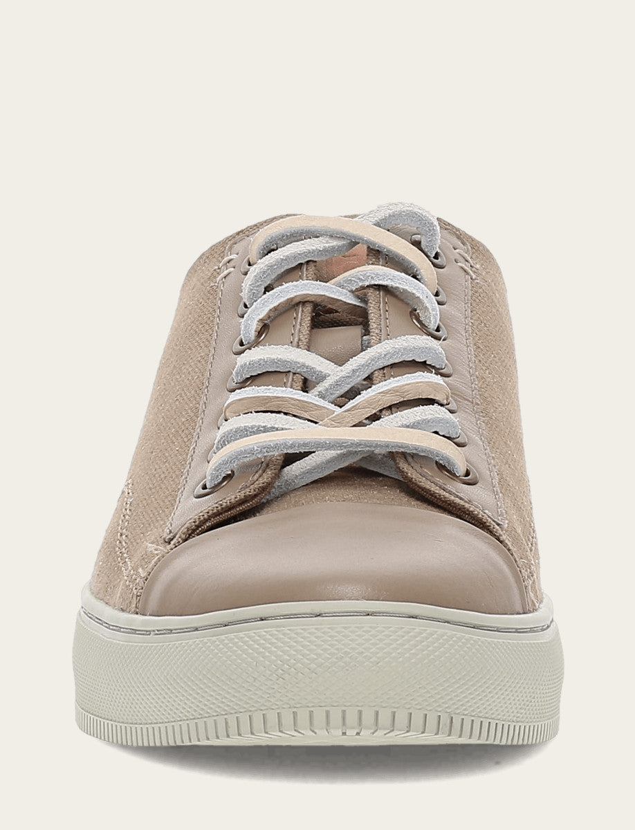 Frye Men's Khaki Astor Cap Toe Low Lace Sneakers Khaki