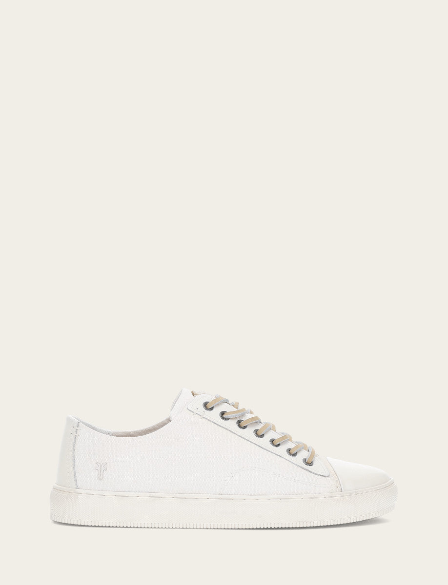Frye Men's White Astor Cap Toe Low Lace Sneakers White