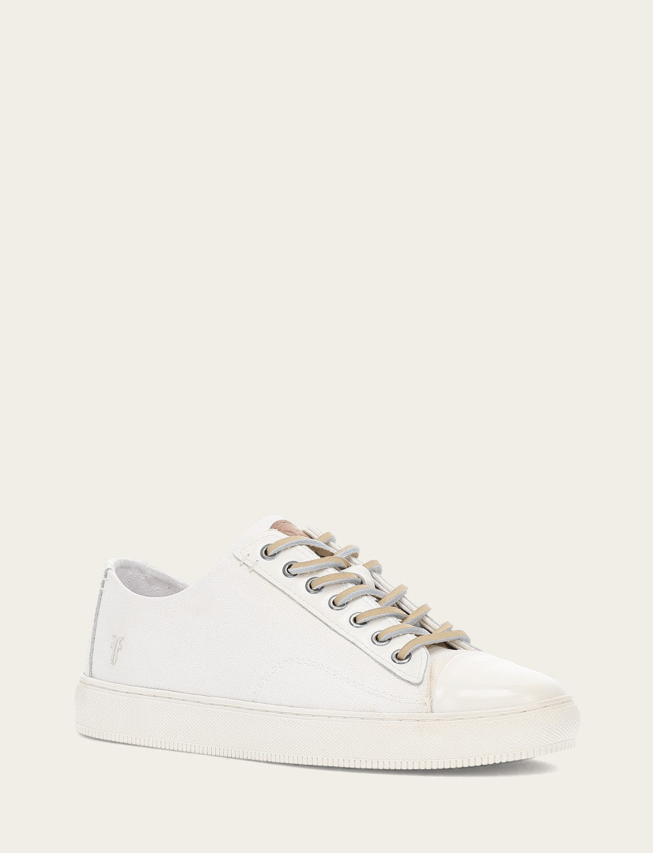 Frye Men's White Astor Cap Toe Low Lace Sneakers White
