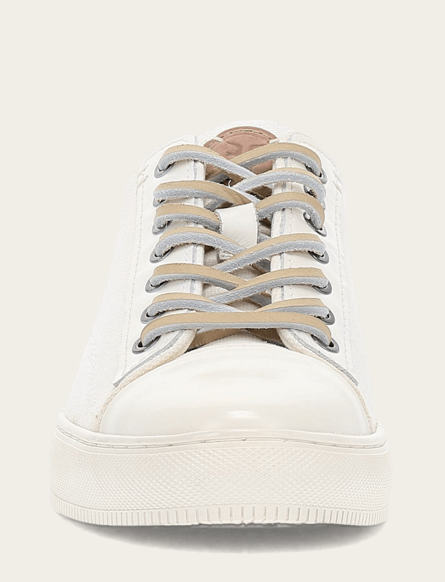 Frye Men's White Astor Cap Toe Low Lace Sneakers White