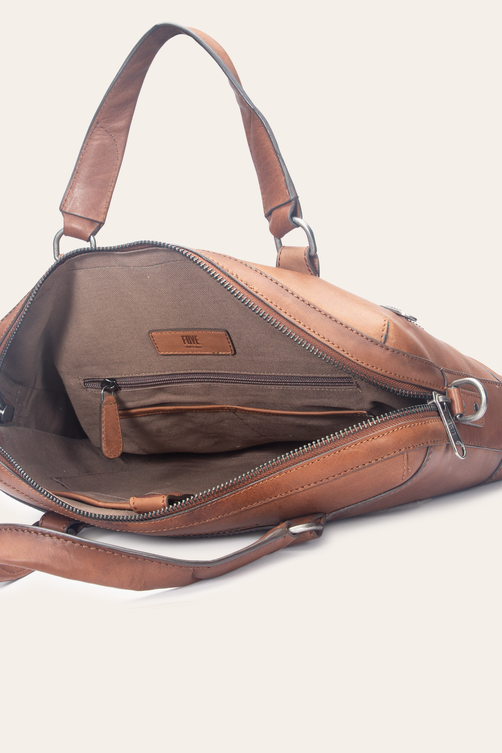 Frye Nash Cognac Briefcase Cognac