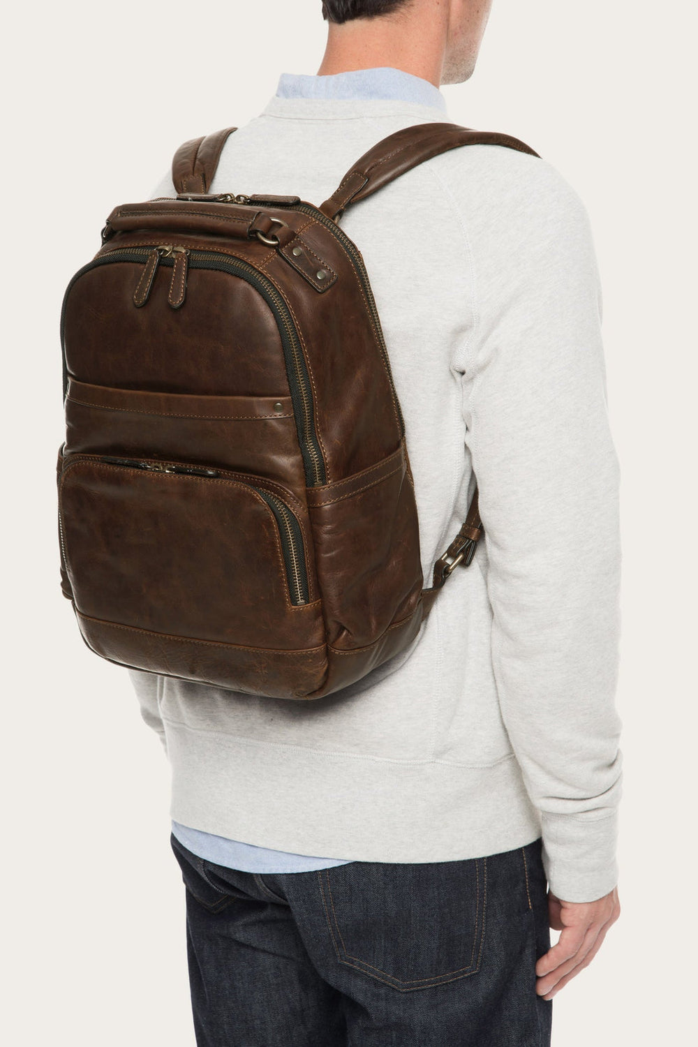 Frye Logan Dark Brown Backpack Dark Brown
