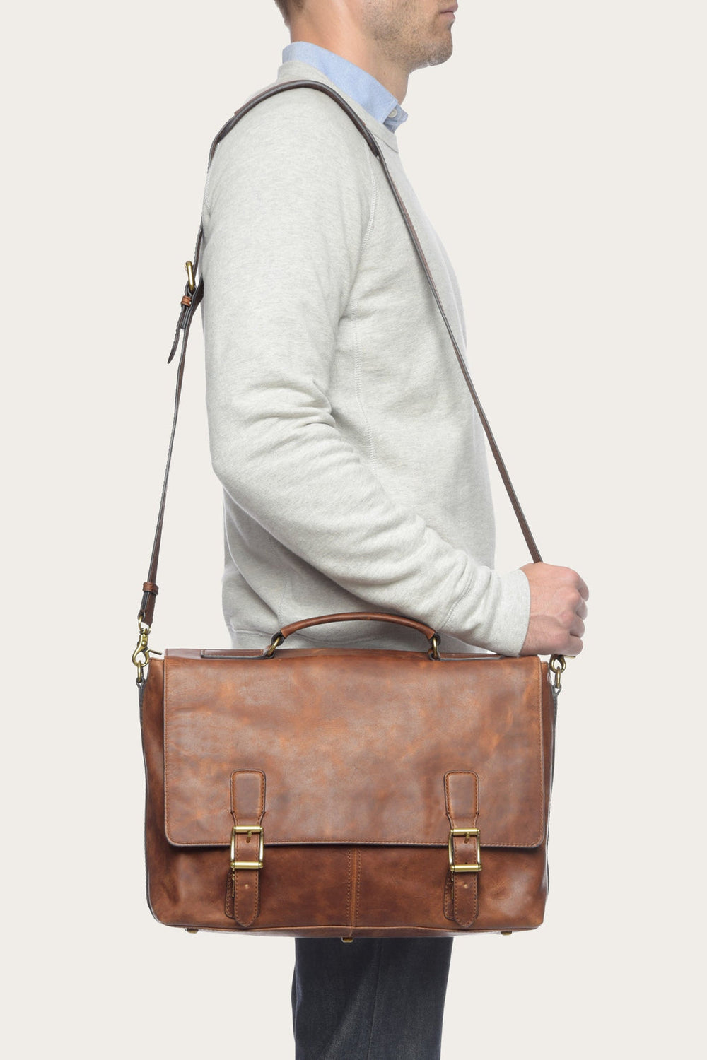 Frye Logan Cognac Top Handle Cognac