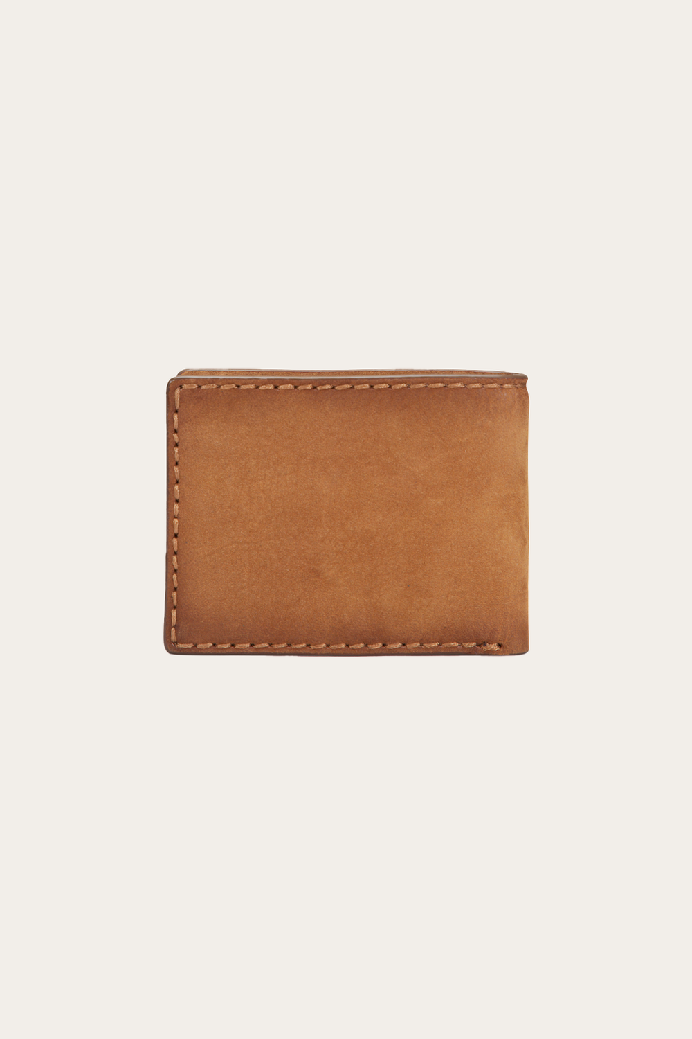 Frye Logan Nubuck Cognac Money Clip Card Case Cognac