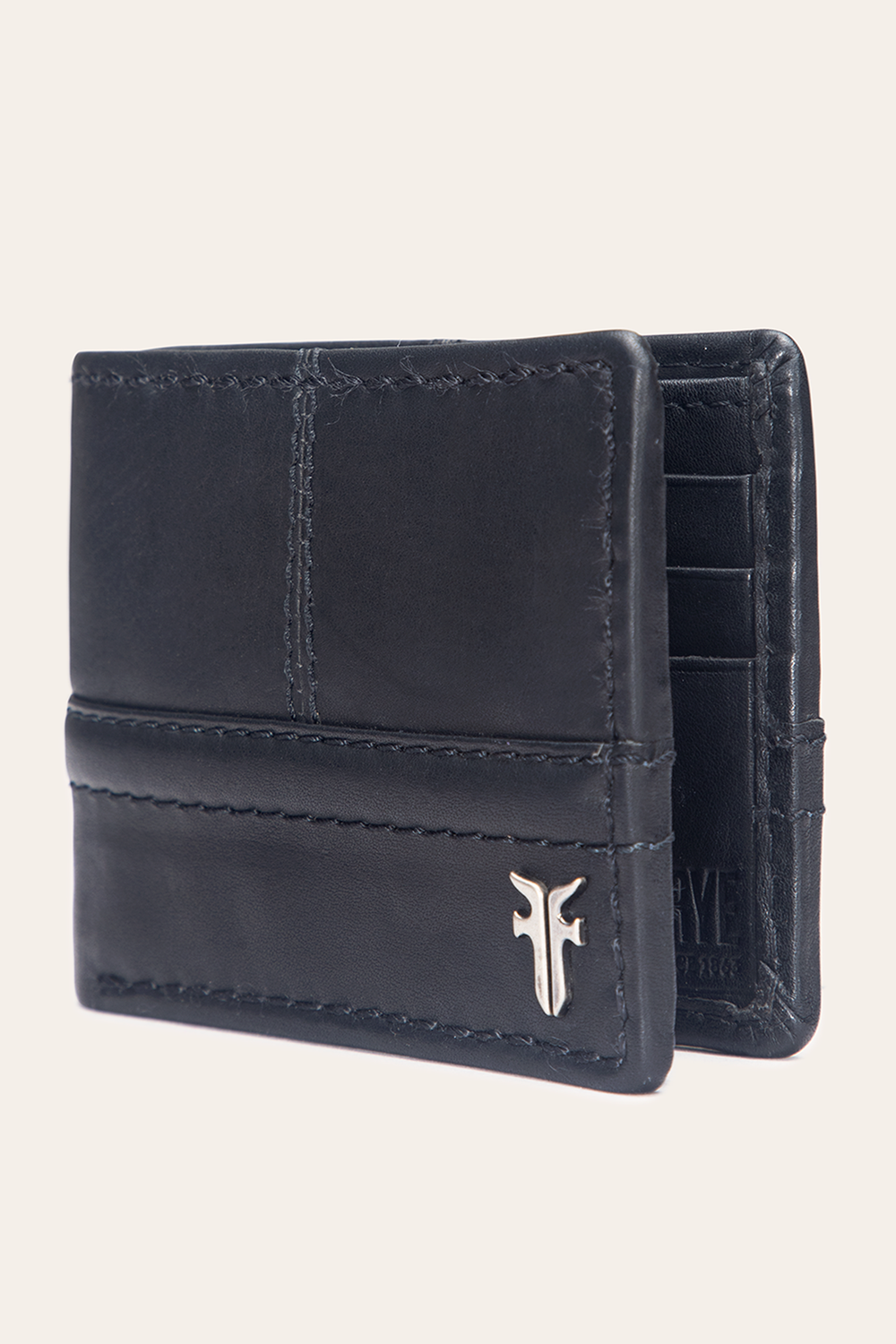 Frye Nash Black Bifold With Foldout Cc Black