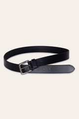Frye Men’s Black 35mm Pull Up Leather Belt Black