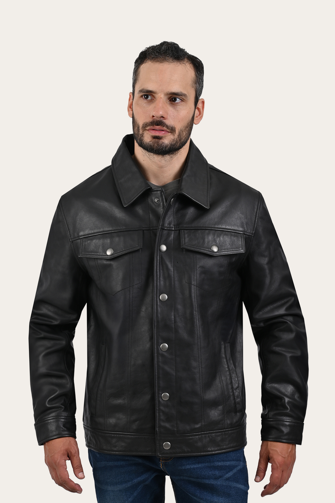 Frye Black Baxter Trucker Jacket Black