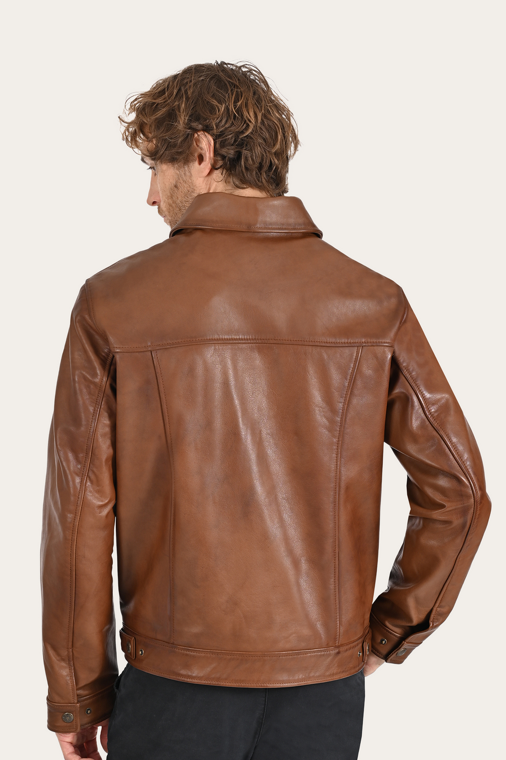Frye Brown Baxter Trucker Jacket Brown