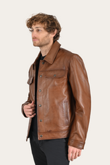 Frye Brown Baxter Trucker Jacket Brown