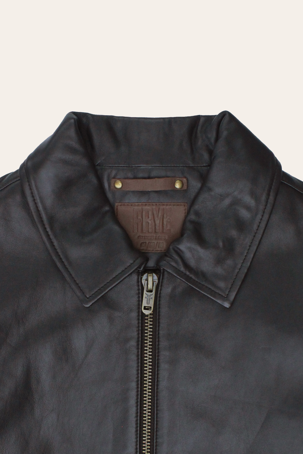 Frye Men’s Dark Brown Dusty Trucker Leather Jacket Dark Brown