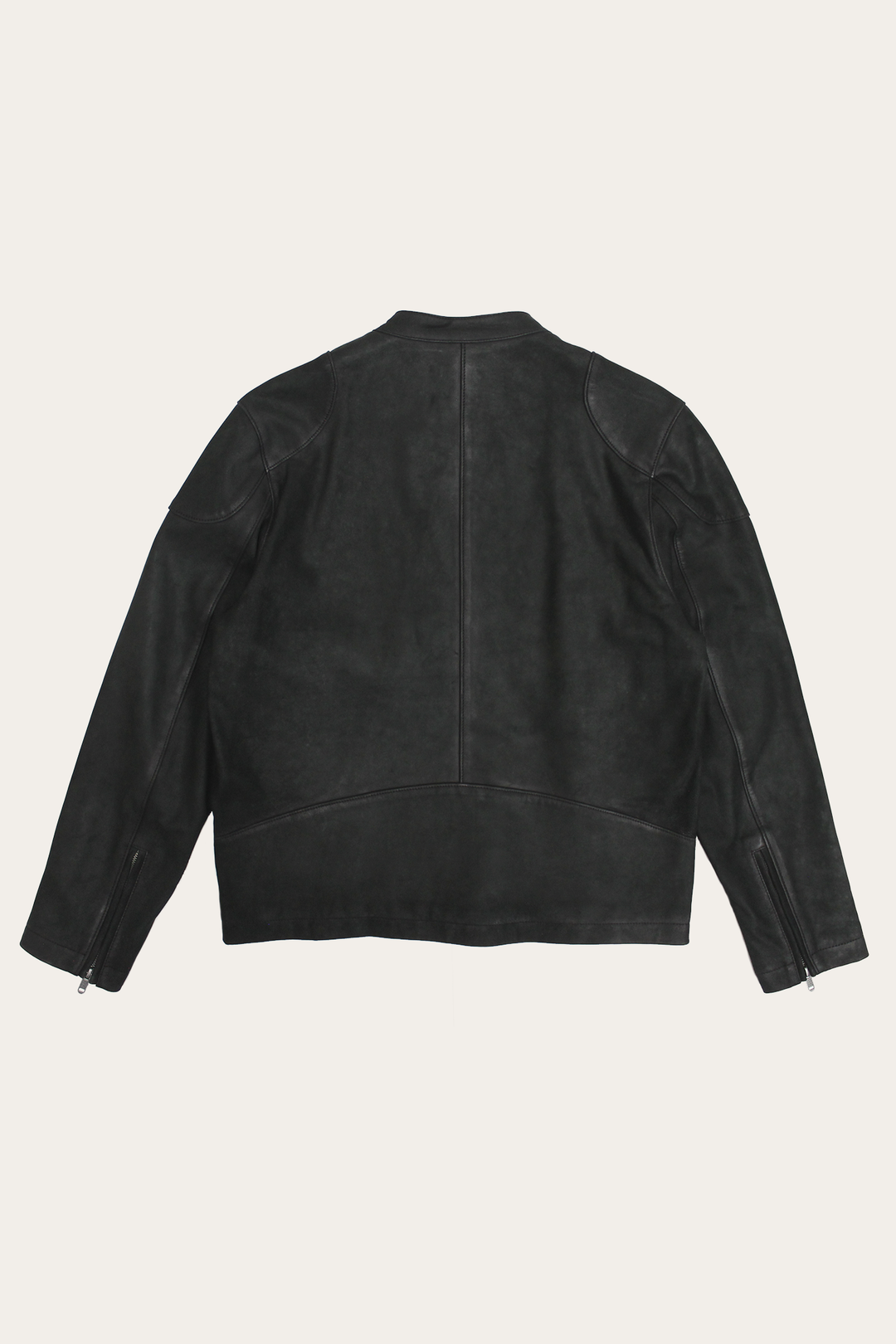 Frye Men’s Black Gannon Lamb Leather Racer Jacket Black