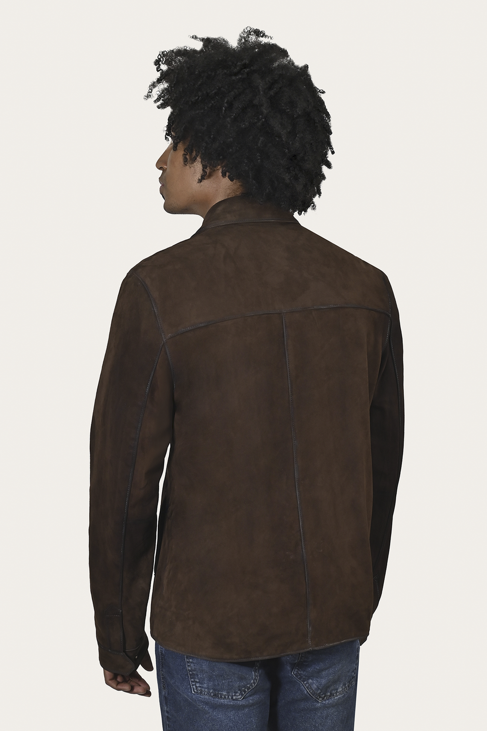 Frye Men’s Dark Brown Brock Classic Suede Shacket Dark Brown