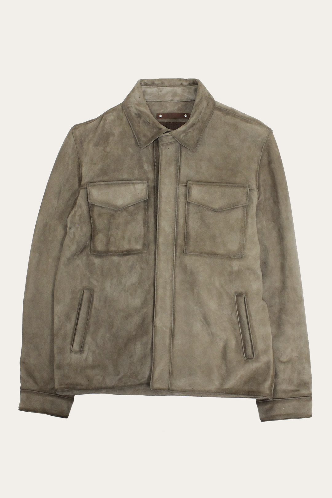 Frye Men’s Taupe Brock Suede Utility Shacket Taupe