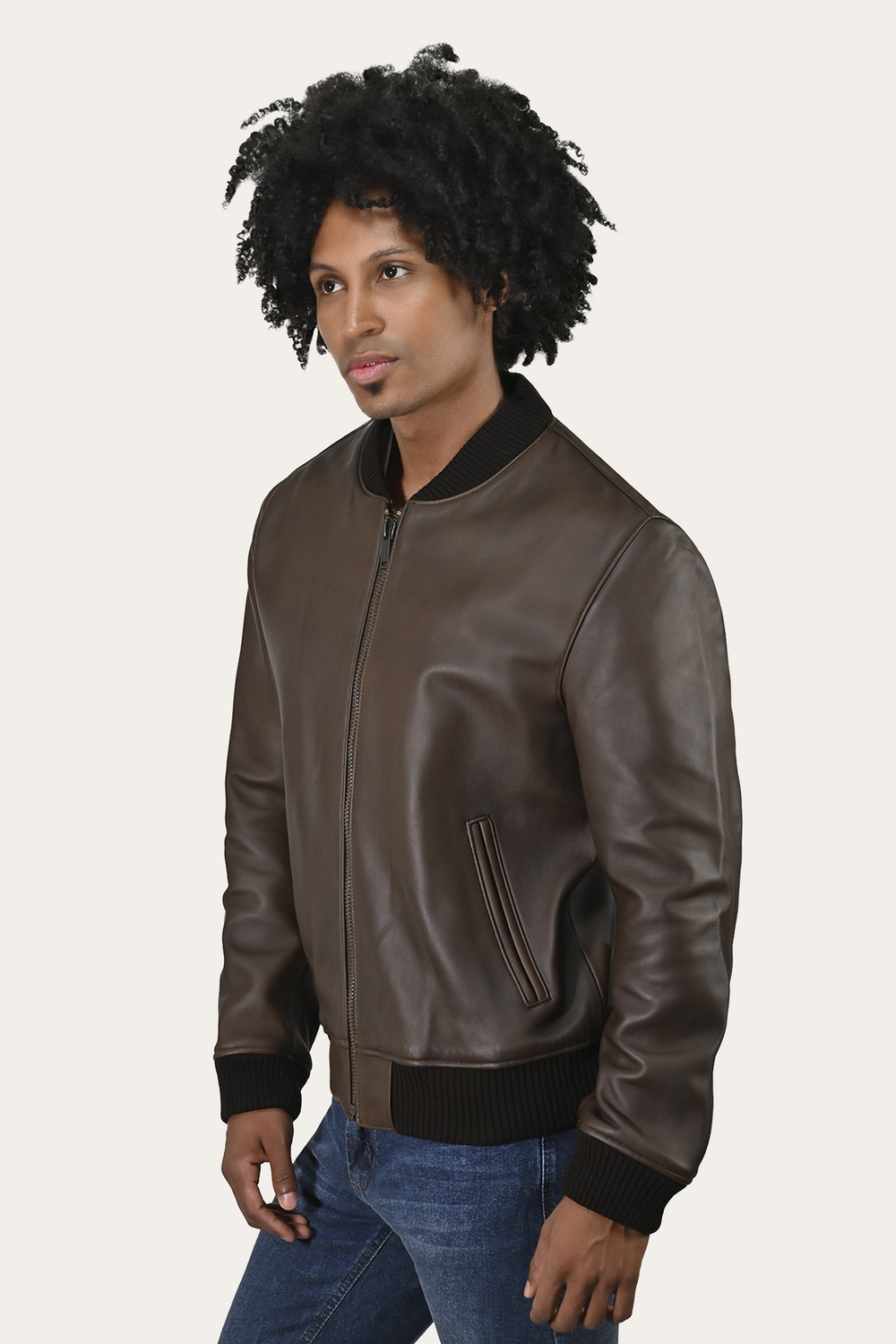 Frye Colt Bomber Jacket Moka Tobacco