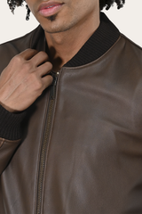 Frye Colt Bomber Jacket Moka Tobacco