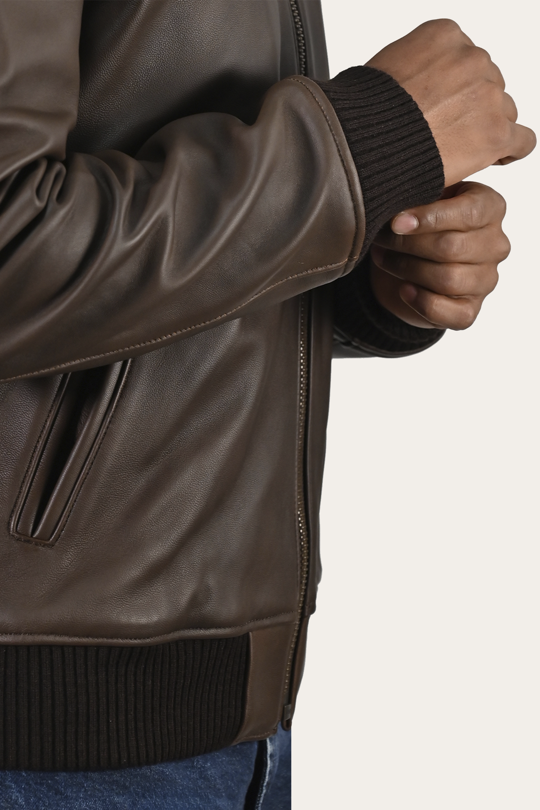 Frye Colt Bomber Jacket Moka Tobacco