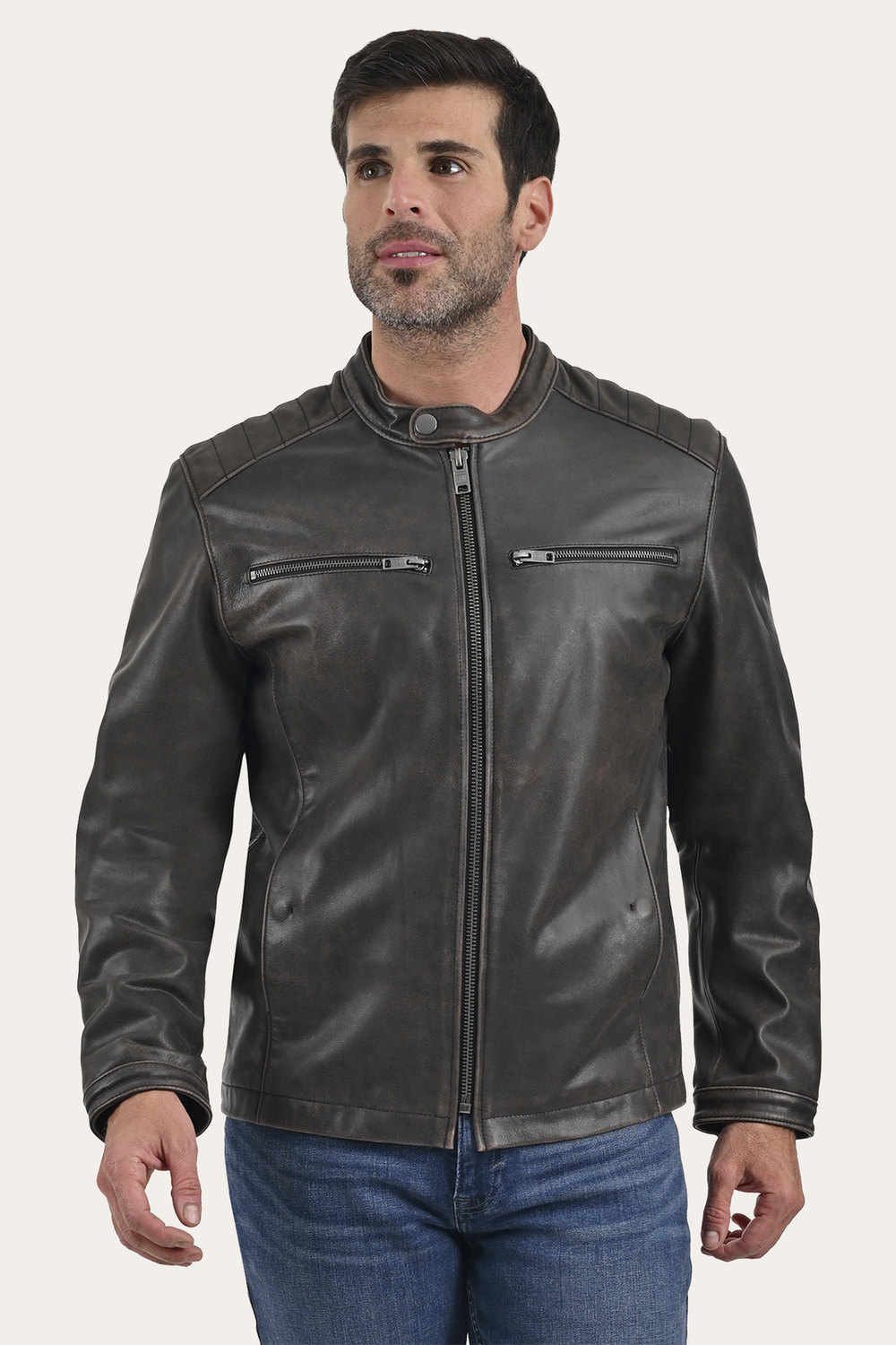 Frye Rustler Racer Jacket Dark Brown