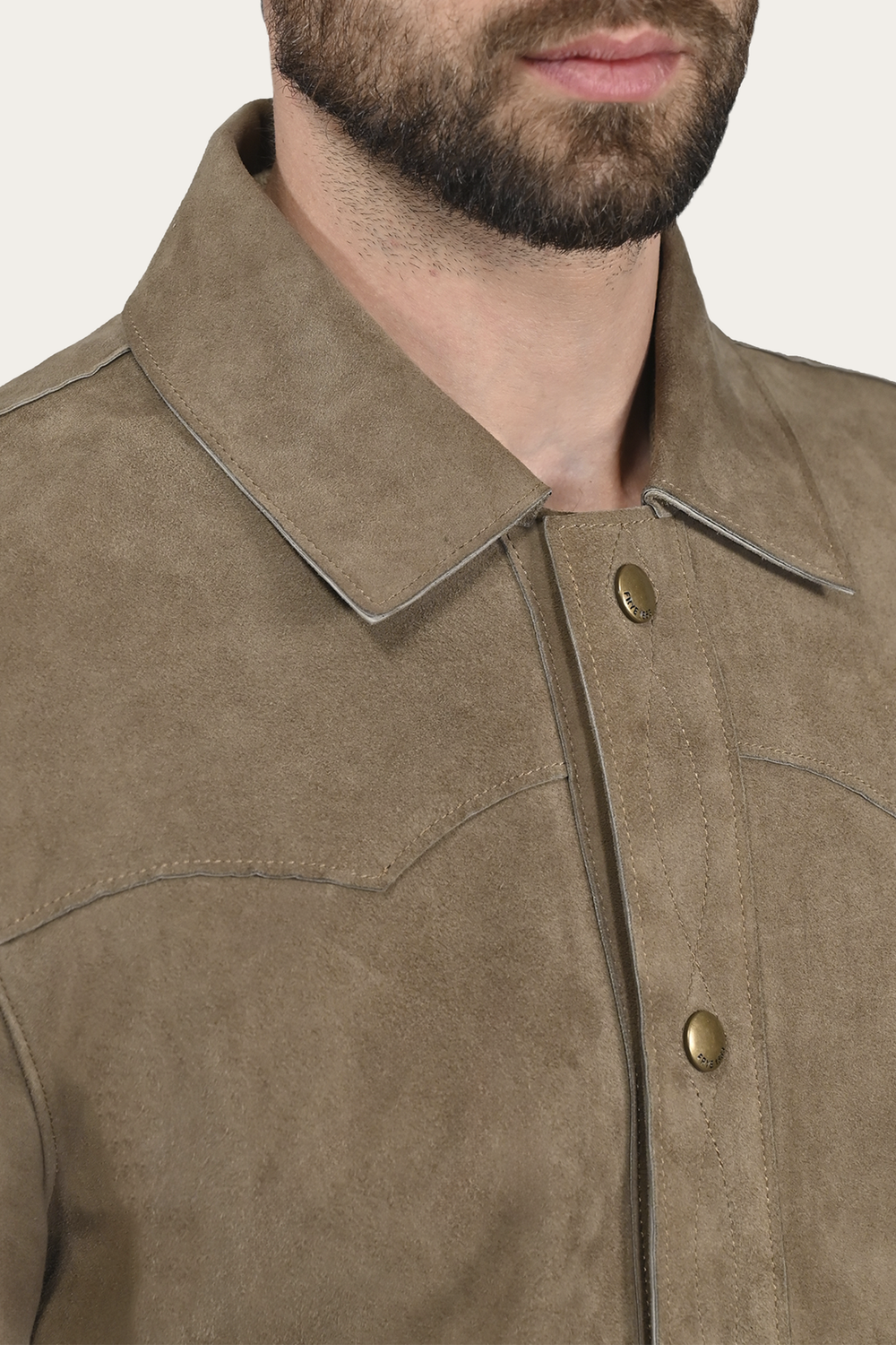 Frye Men’s Taupe Judd Suede Shacket Taupe