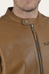 Frye Wyoming Racing Jacket Middle Brown
