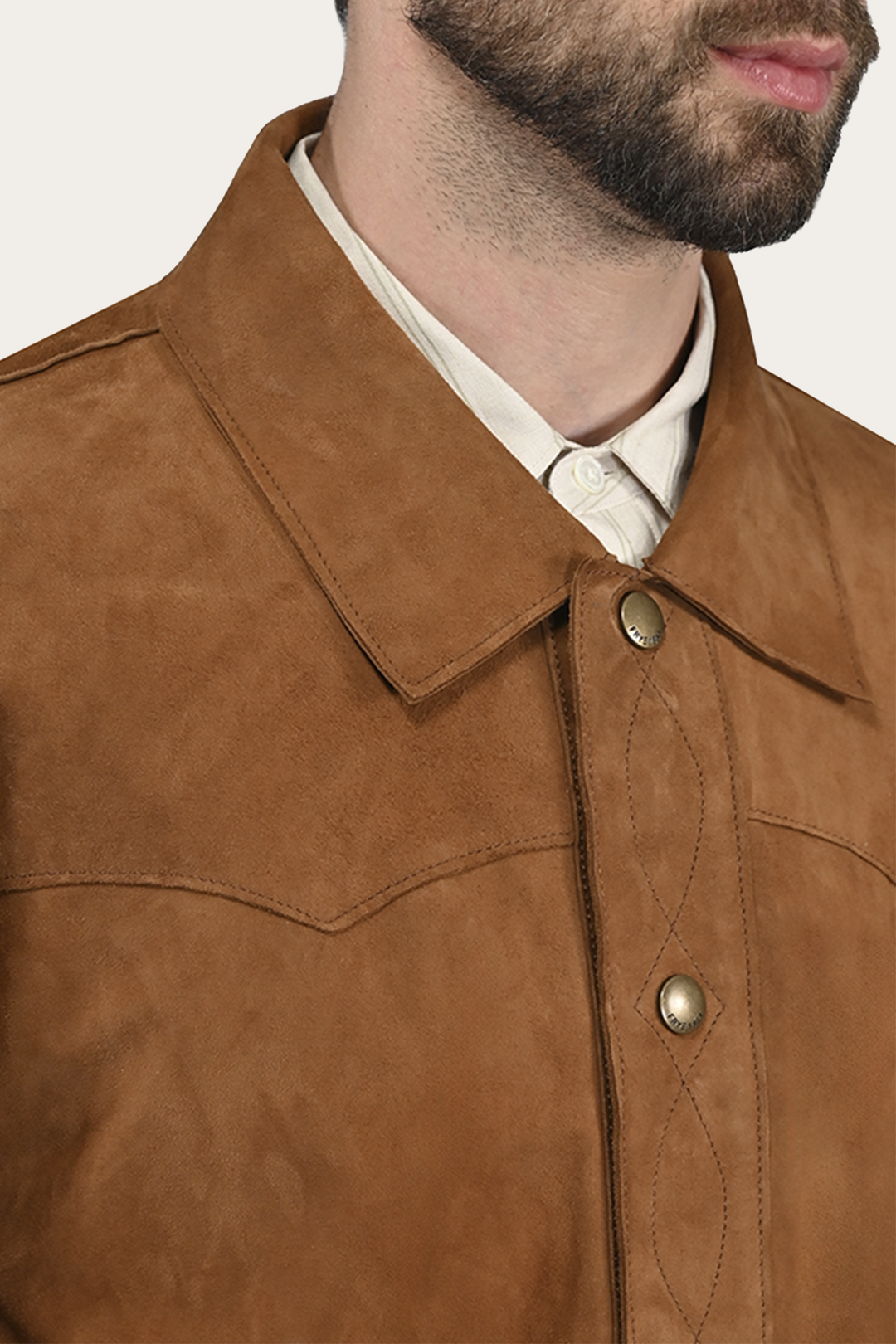 Frye Men’s Middle Brown Judd Minimalist Suede Shacket Middle Brown