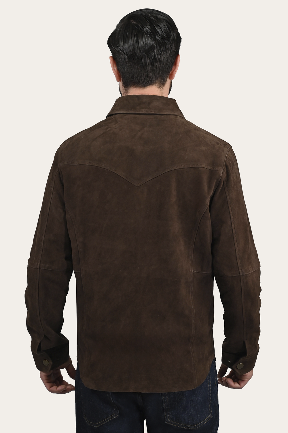 Frye Men’s Dark Brown Authentic Suede Shacket Dark Brown