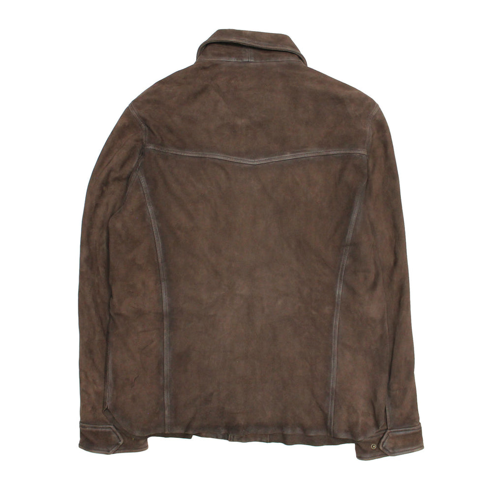 Frye Men’s Dark Brown Brody Suede Shacket Dark brown